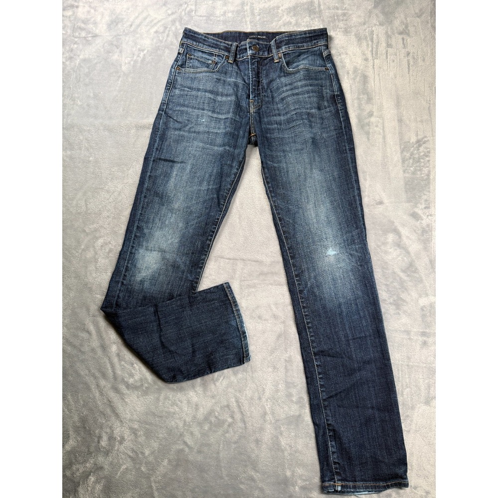 Lucky Brand 410 Athletic Slim Jeans Mens 30x32 Blue Denim Mid Rise Wash
